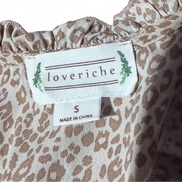 Leopard Print Ruffle Blouse - Picture 2 of 6